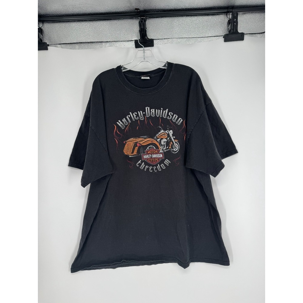 Harley Davidson Biker Short Sleeve Motorcycle Graphic Tee T Shirt Mens 3XL Black
